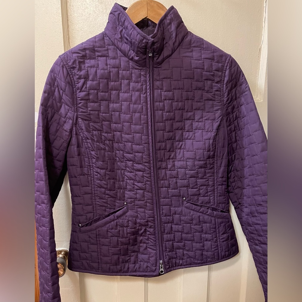Olsen Europe quilted ladies purple jacket, S/M